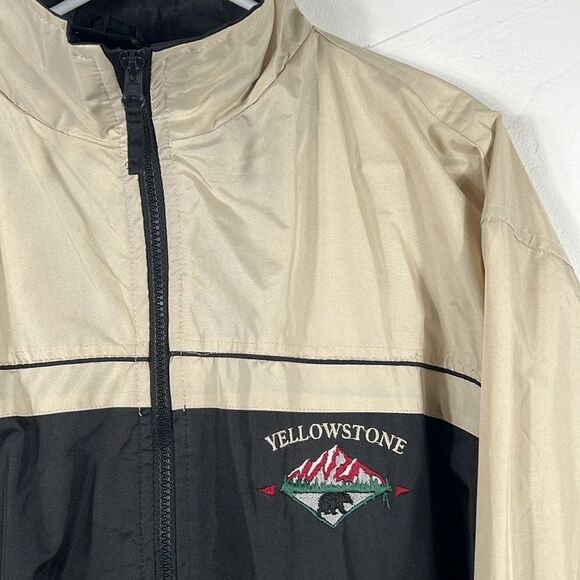 🔥🔥 Vintage YELLOWSTONE Embroidered Windbreaker Full Zip Jacket Men Sz Lg - EUC - Picture 3 of 11